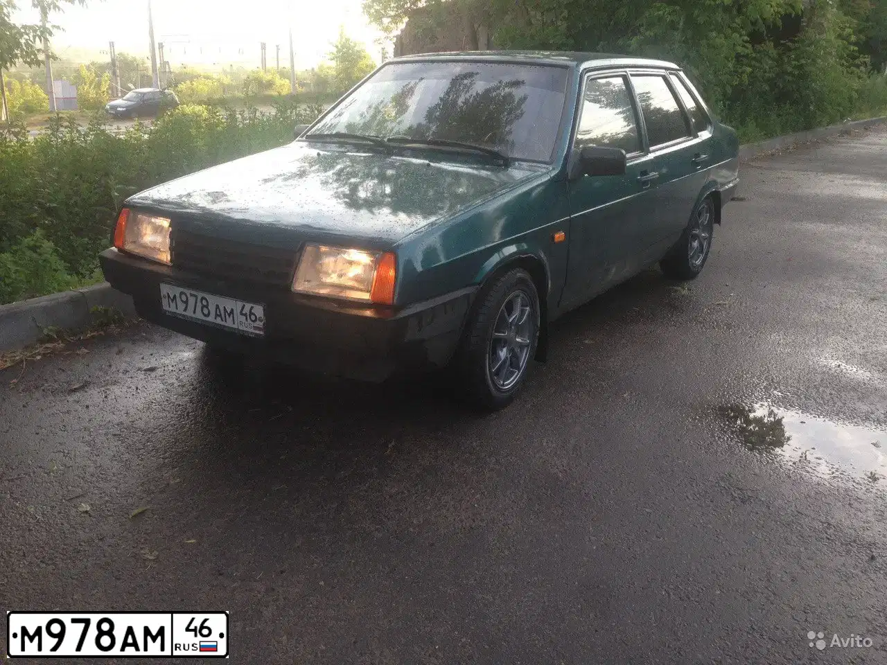 Фото автомобиля LADA 2109 SAMARA, 2001 — госномер М978АМ46. Цвет: СЕРЕБРИСТО-ЗЕЛЕНЫЙ