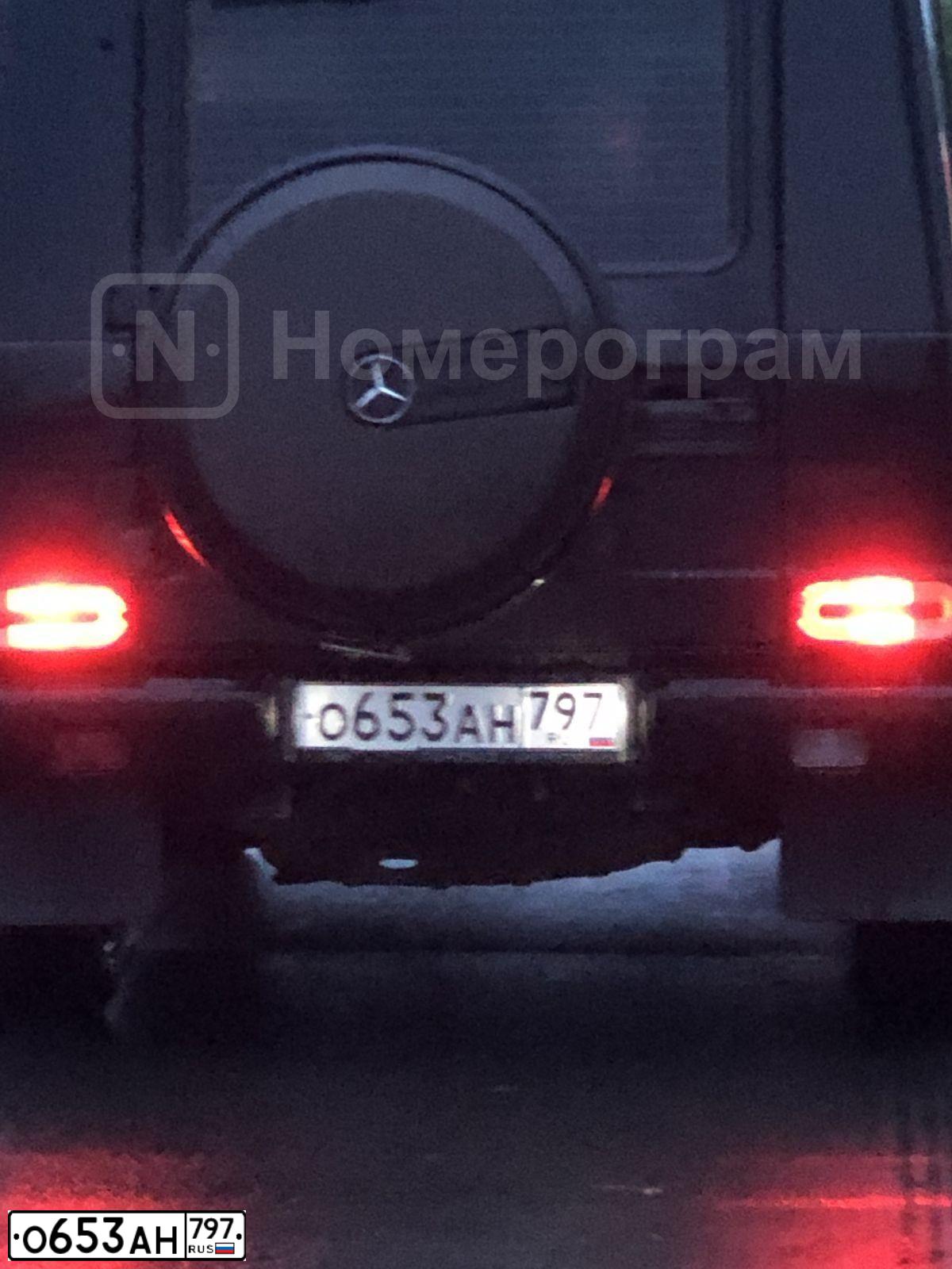 Фото автомобиля MERCEDES G-KLASSE, 1995 — госномер О653АН797. Цвет: ЧЕРНЫЙ