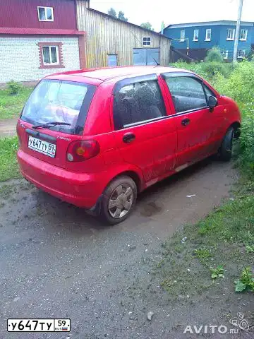 Фото автомобиля DAEWOO MATIZ, 2007 — госномер К067УС18. Цвет: Красный