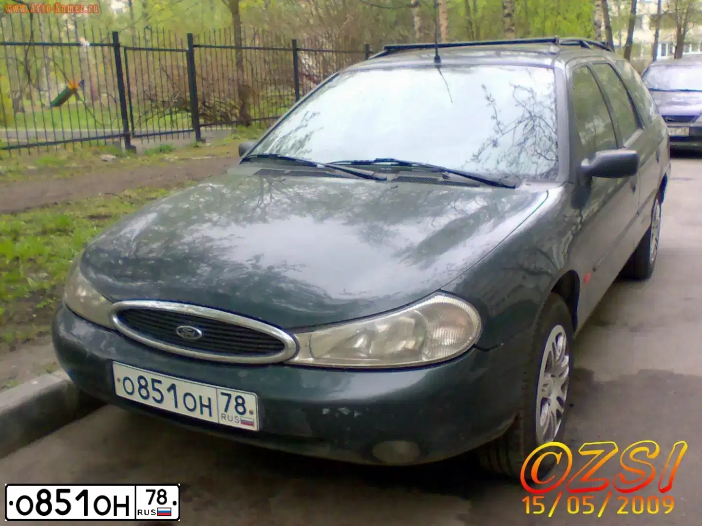 Фото автомобиля FORD MONDEO, 1998 — госномер О851ОН178. Цвет: ЗЕЛЕНЫЙ