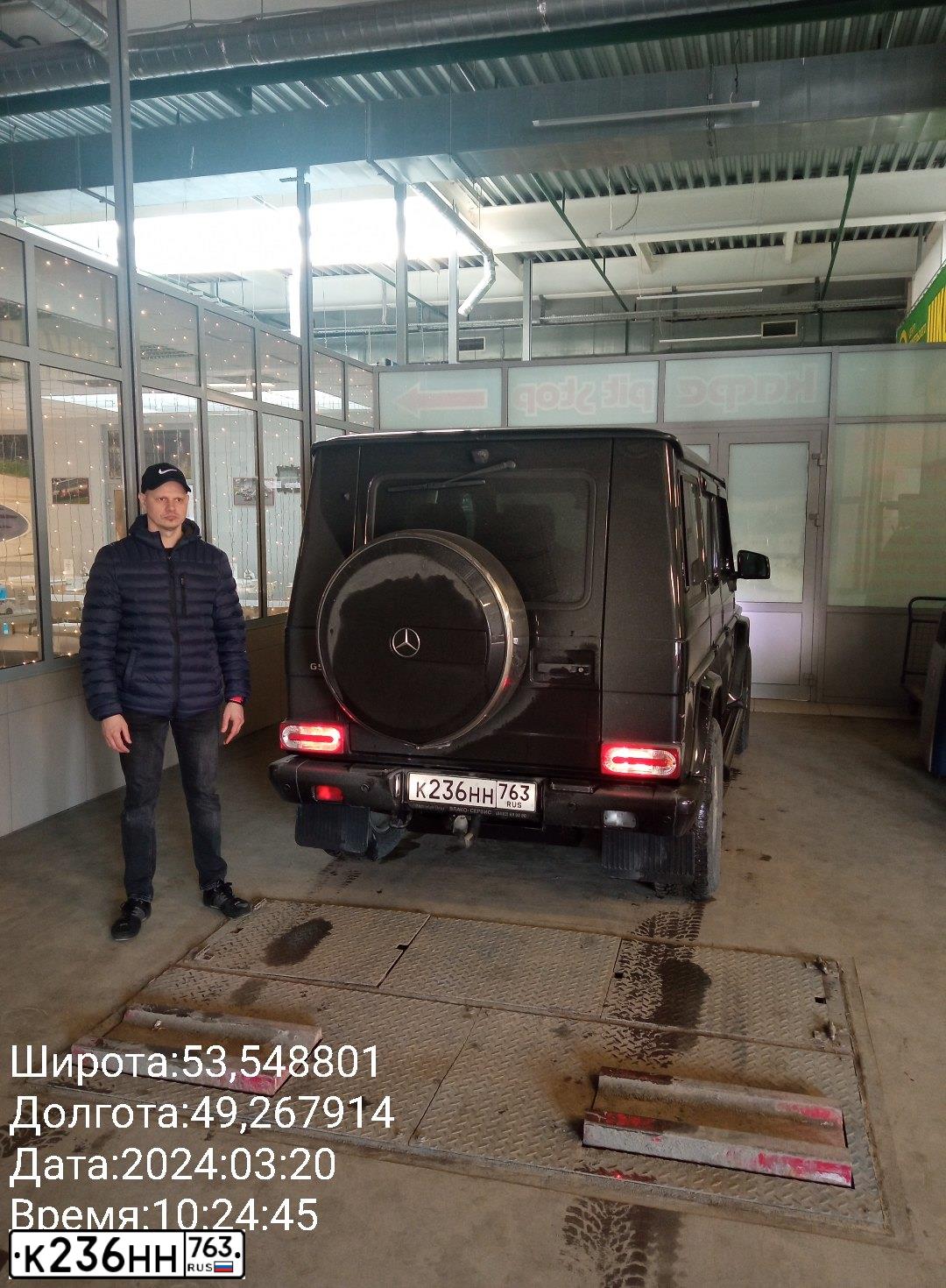 Фото автомобиля MERCEDES G-KLASSE, 2015 — госномер К236НН763. Цвет: ЧЕРНЫЙ