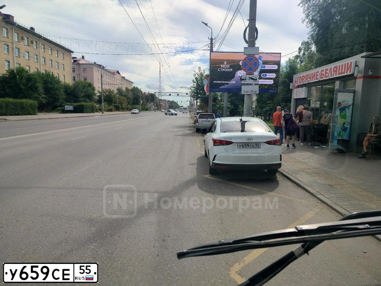 Фото автомобиля HYUNDAI SOLARIS, 2020 — госномер У659СЕ55. Цвет: Белый