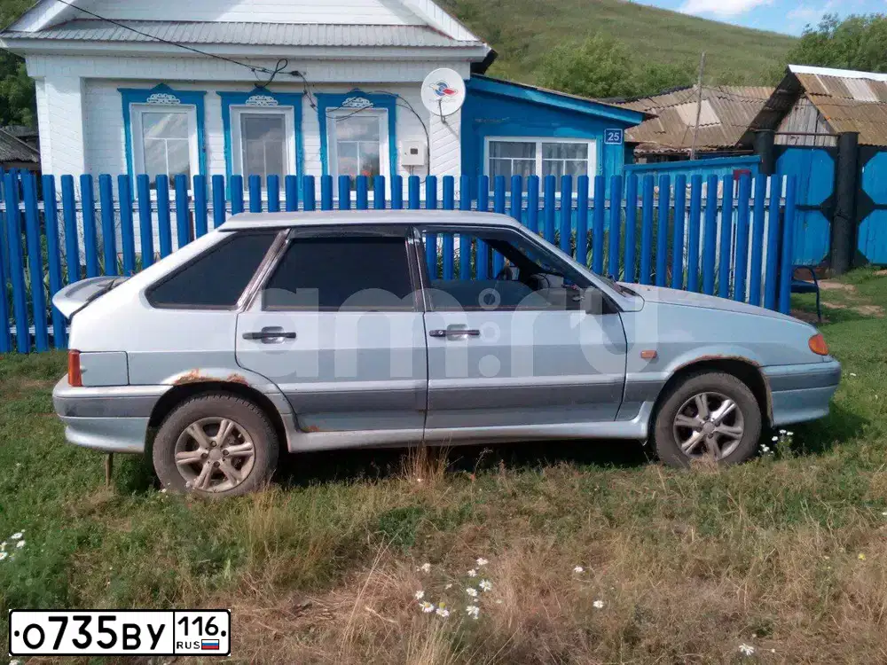 Фото автомобиля LADA 2114 SAMARA, 2004 — госномер О735ВУ116. Цвет: Серебристо-Желтый