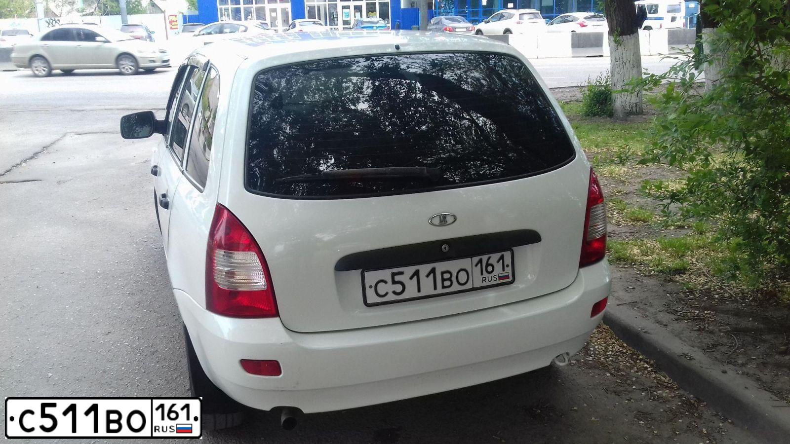 Фото автомобиля LADA 1117 KALINA, 2012 — госномер С511ВО161. Цвет: Белый