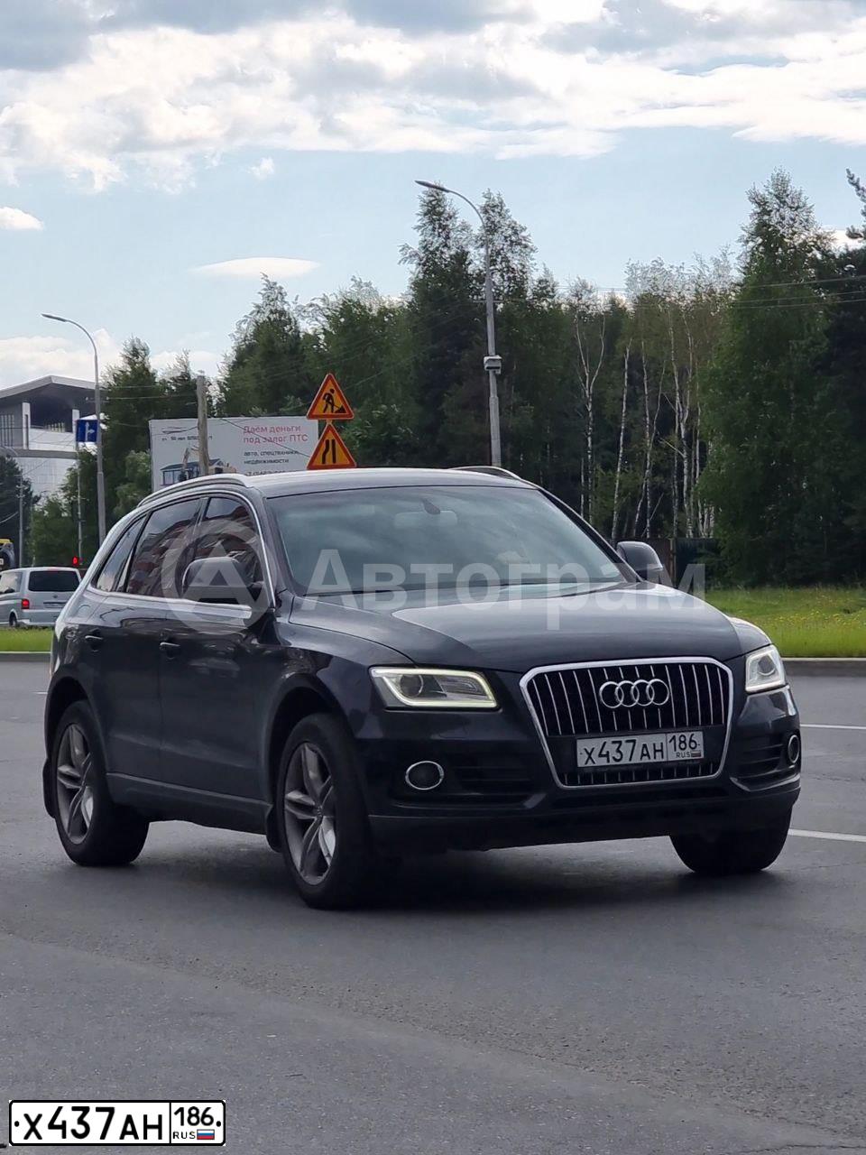 Фото автомобиля AUDI Q5, 2012 — госномер Х437АН186. Цвет: ЧЕРНЫЙ