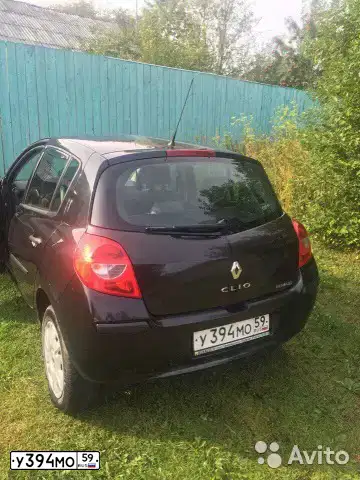 Фото автомобиля RENAULT CLIO, 2007 — госномер Х017МО136. Цвет: ЧЕРНЫЙ