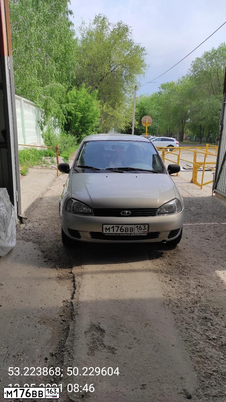 Фото автомобиля LADA KALINA, 2008 — госномер М595ВС763. Цвет: Серебристый