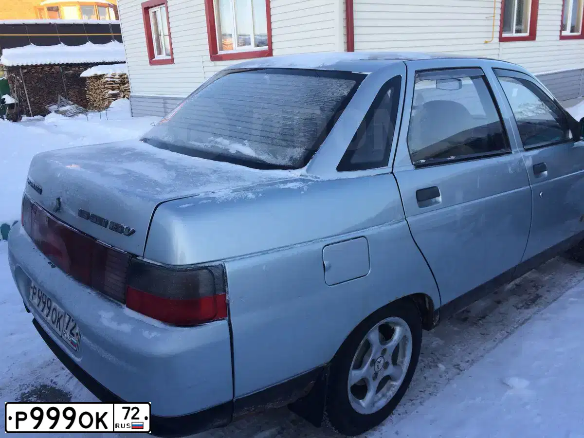 Фото автомобиля LADA 2110, 2001 — госномер Р999ОК72. Цвет: СЕРЕБРИСТО-ГОЛУБОЙ