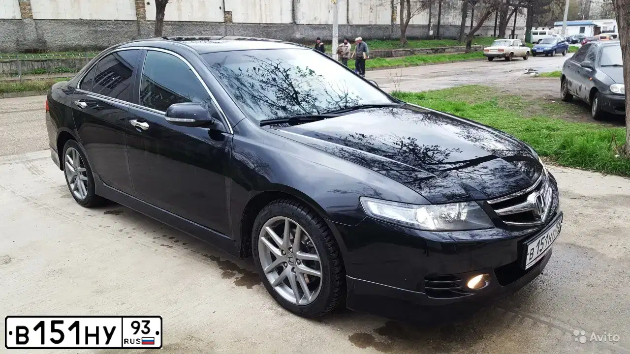 Фото автомобиля HONDA ACCORD, 2007 — госномер В151НУ93. Цвет: ЧЕРНЫЙ