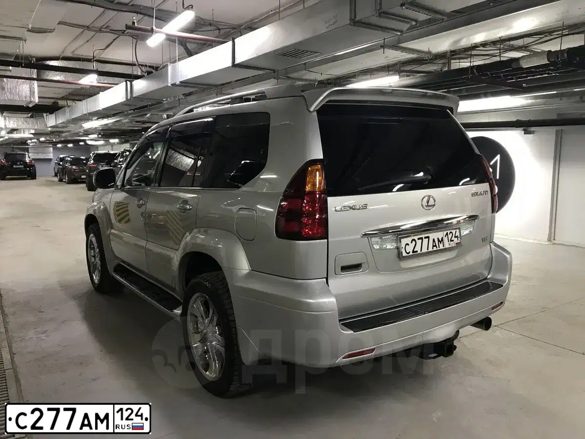 Фото автомобиля LEXUS GX, 2005 — госномер М003НВ75. Цвет: Серебристый