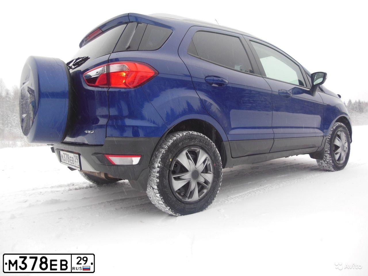 Фото автомобиля FORD ECOSPORT, 2015 — госномер М378ЕВ29. Цвет: синий