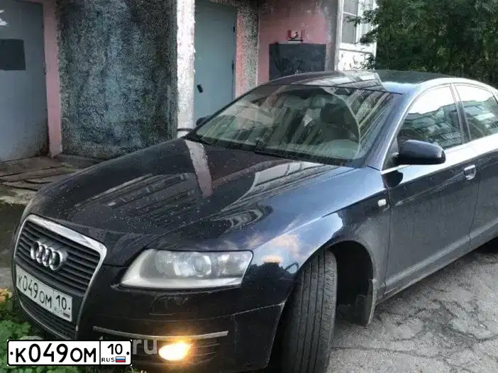 Фото автомобиля AUDI A6, 2007 — госномер К932ОХ198. Цвет: Темно-синий