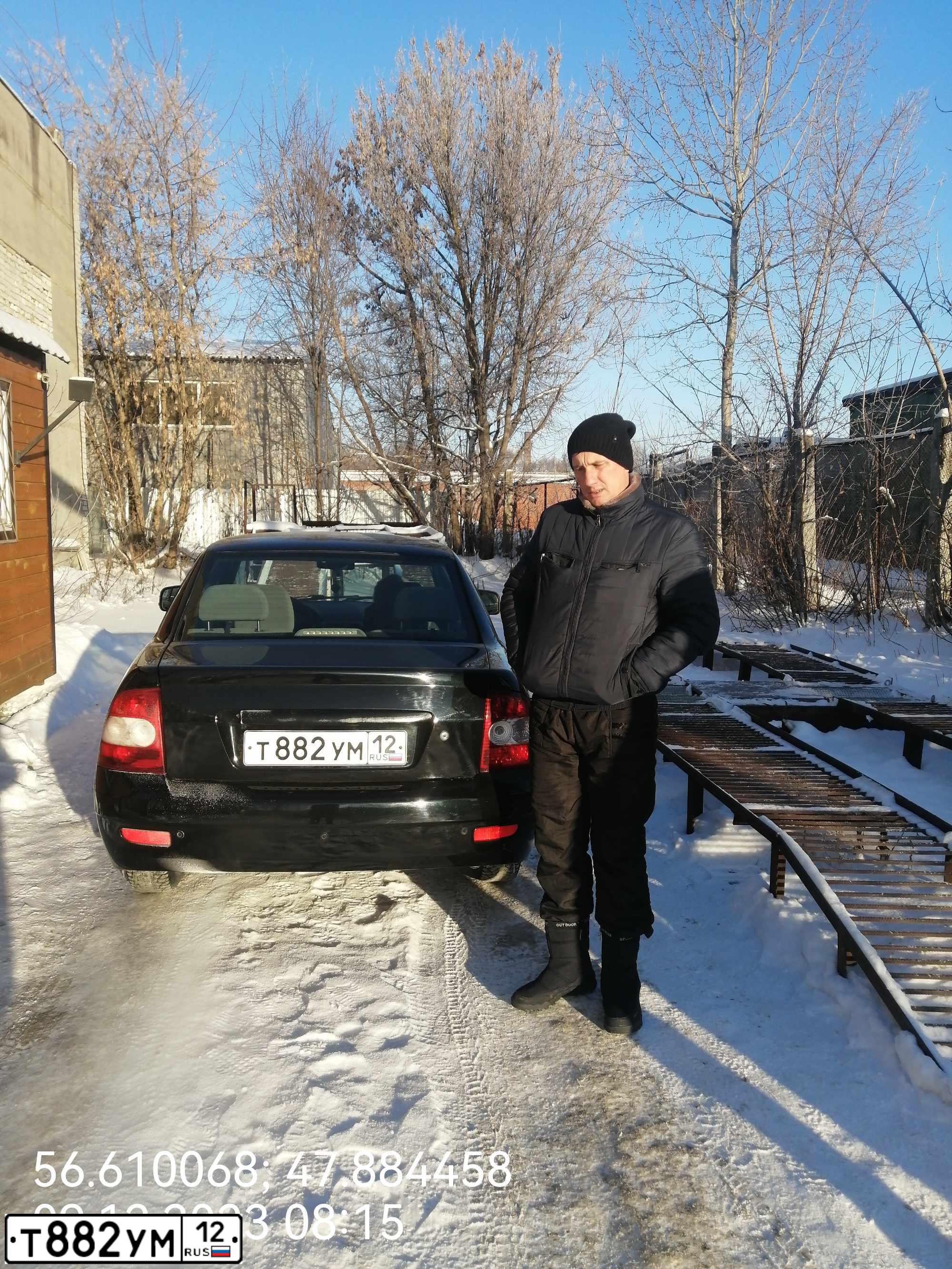 Фото автомобиля ЛАДА 217030 ЛАДА ПРИОРА, 2008 — госномер А166РЕ252. Цвет: Темно-зеленый