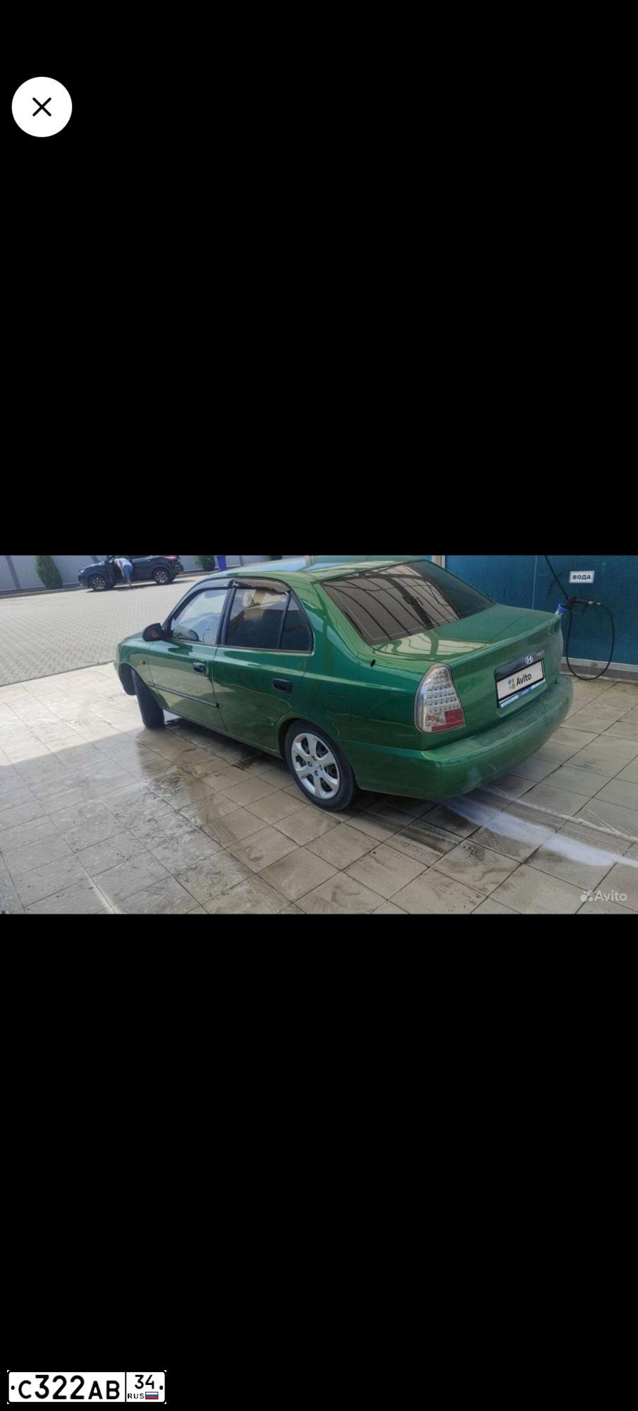 Фото автомобиля HYUNDAI ACCENT, 2000 — госномер К047УО64. Цвет: ЗЕЛЕНЫЙ