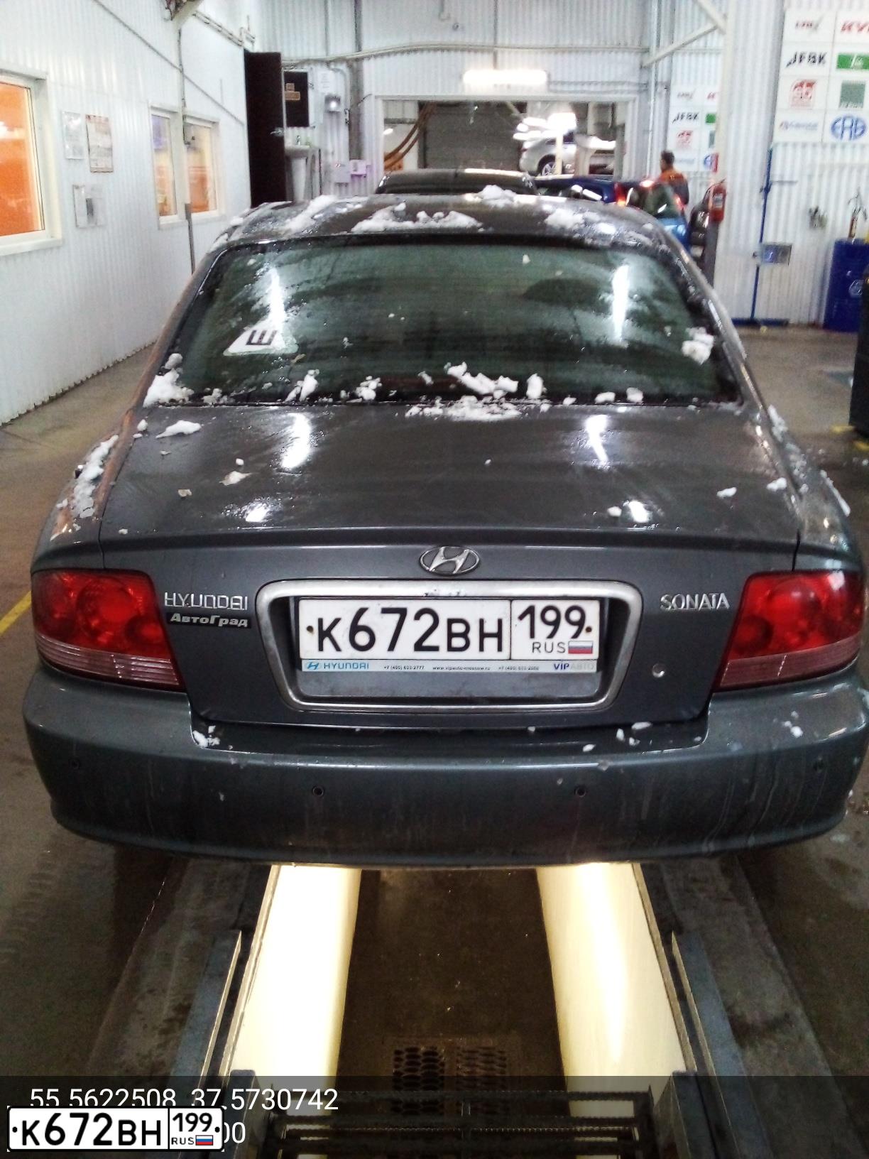 Фото автомобиля TAGAZ SONATA, 2008 — госномер К672ВН199. Цвет: СЕРЫЙ