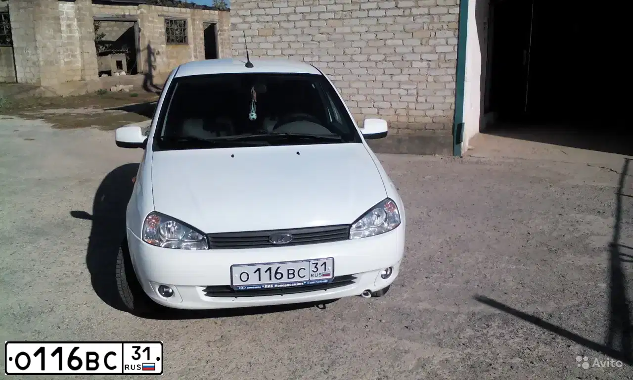 Фото автомобиля LADA 1119 KALINA, 2012 — госномер Н708ТО46. Цвет: Белый
