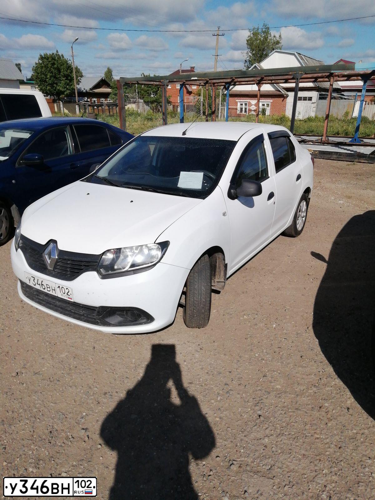 Фото автомобиля RENAULT LOGAN, 2016 — госномер Н195МТ159. Цвет: БЕЛЫЙ