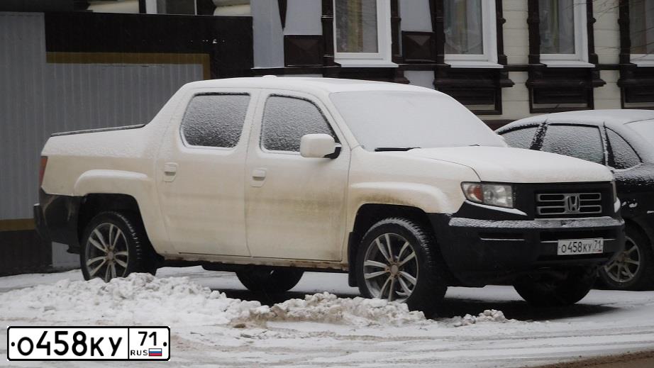 Фото автомобиля HONDA RIDGELINE, 2007 — госномер Х908ВО71. Цвет: Белый