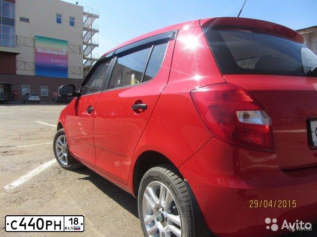 Фото автомобиля SKODA FABIA, 2008 — госномер С440РН18. Цвет: Красный