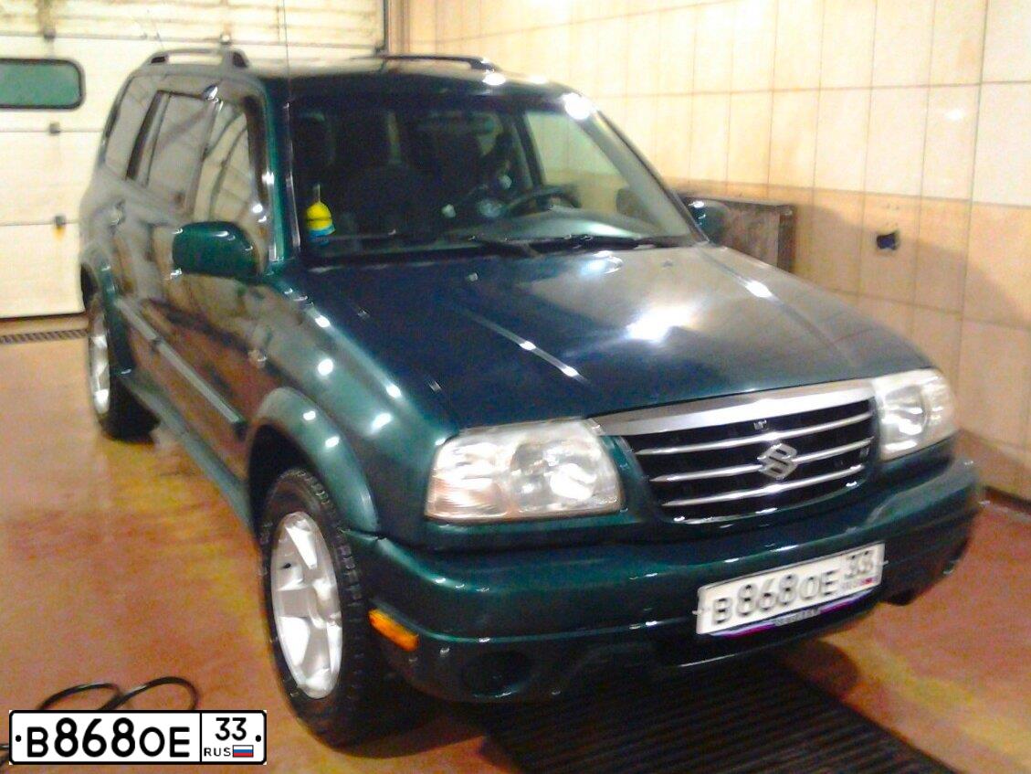 Фото автомобиля SUZUKI VITARA XL-7, 2000 — госномер В868ОЕ33. Цвет: ТЕМНО-ЗЕЛЕНЫЙ