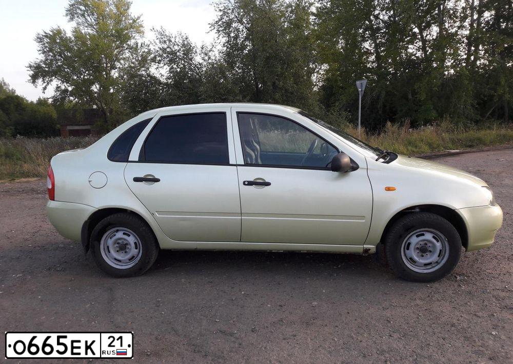 Фото автомобиля LADA 1118 KALINA, 2006 — госномер О665ЕК21. Цвет: СВЕТЛО-ЗЕЛЕНЫЙ ПЕРЛАМУТР