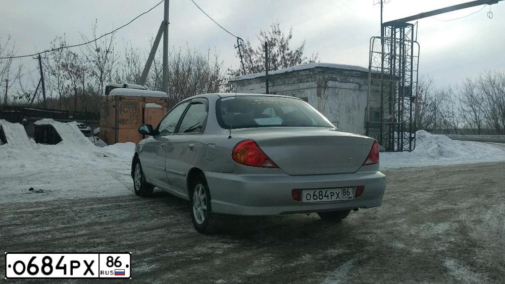 Фото автомобиля KIA SPECTRA, 2007 — госномер У688АС55. Цвет: СЕРЕБРИСТЫЙ