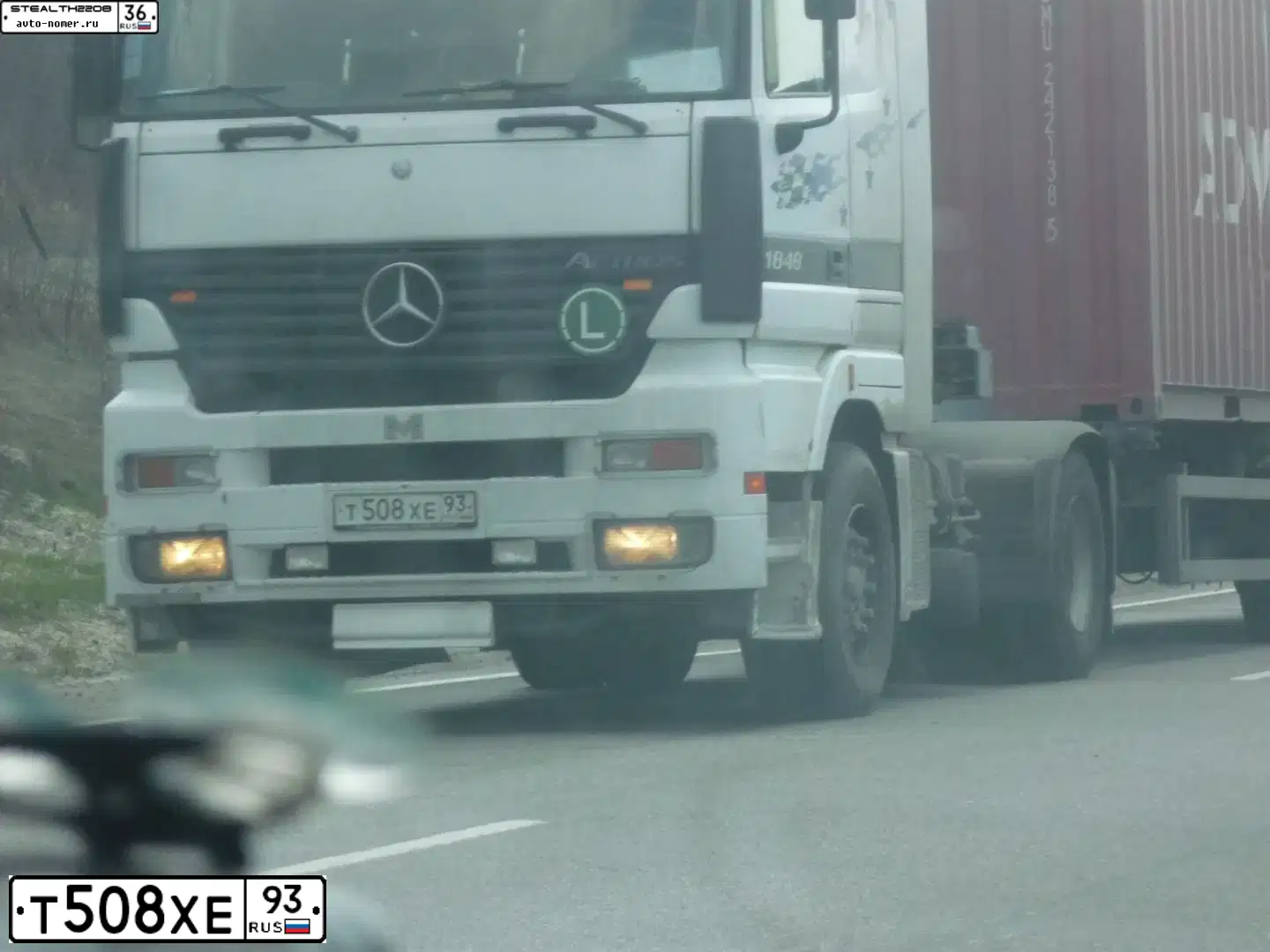 Фото автомобиля MAN N TGA 18.XXX 4X2, 2006 — госномер Т508ХЕ93. Цвет: КРАСНЫЙ