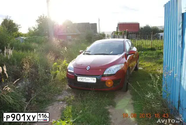 Фото автомобиля RENAULT MEGANE, 2012 — госномер Х560ВТ116. Цвет: КРАСНЫЙ