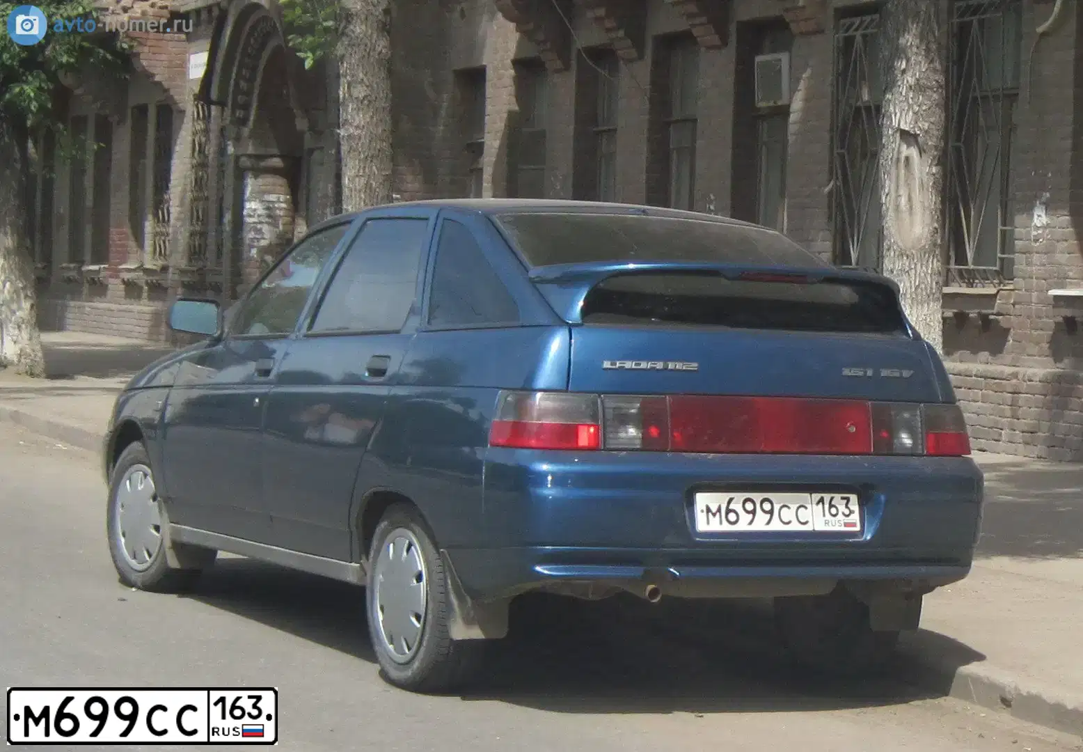 Фото автомобиля LADA 2112, 2005 — госномер М699СС163. Цвет: СИНЕ-ЗЕЛЕНЫЙ