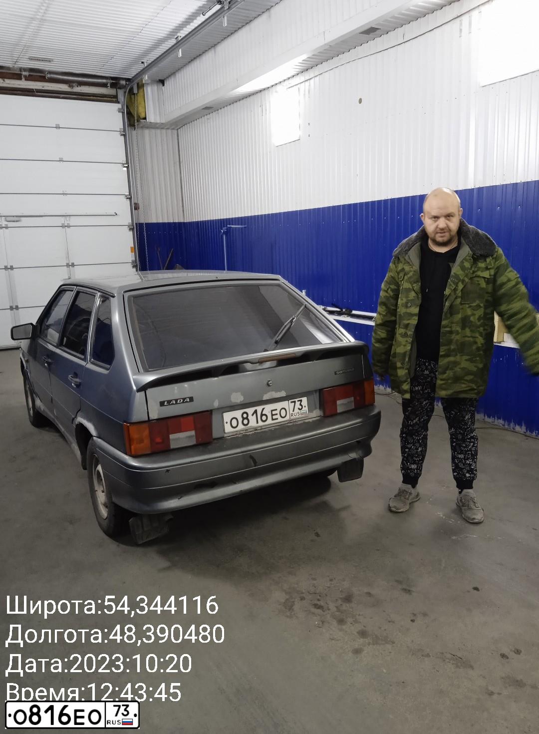 Фото автомобиля LADA 2114 SAMARA, 2011 — госномер О816ЕО73. Цвет: СЕРО-ЗЕЛЕНЫЙ