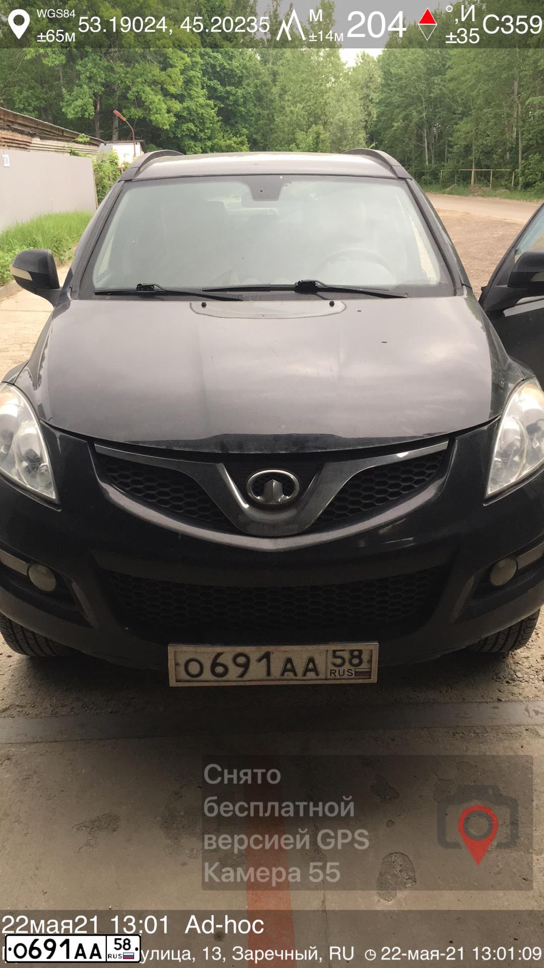 Фото автомобиля GREAT WALL H5, 2012 — госномер О691АА58. Цвет: ЧЕРНЫЙ