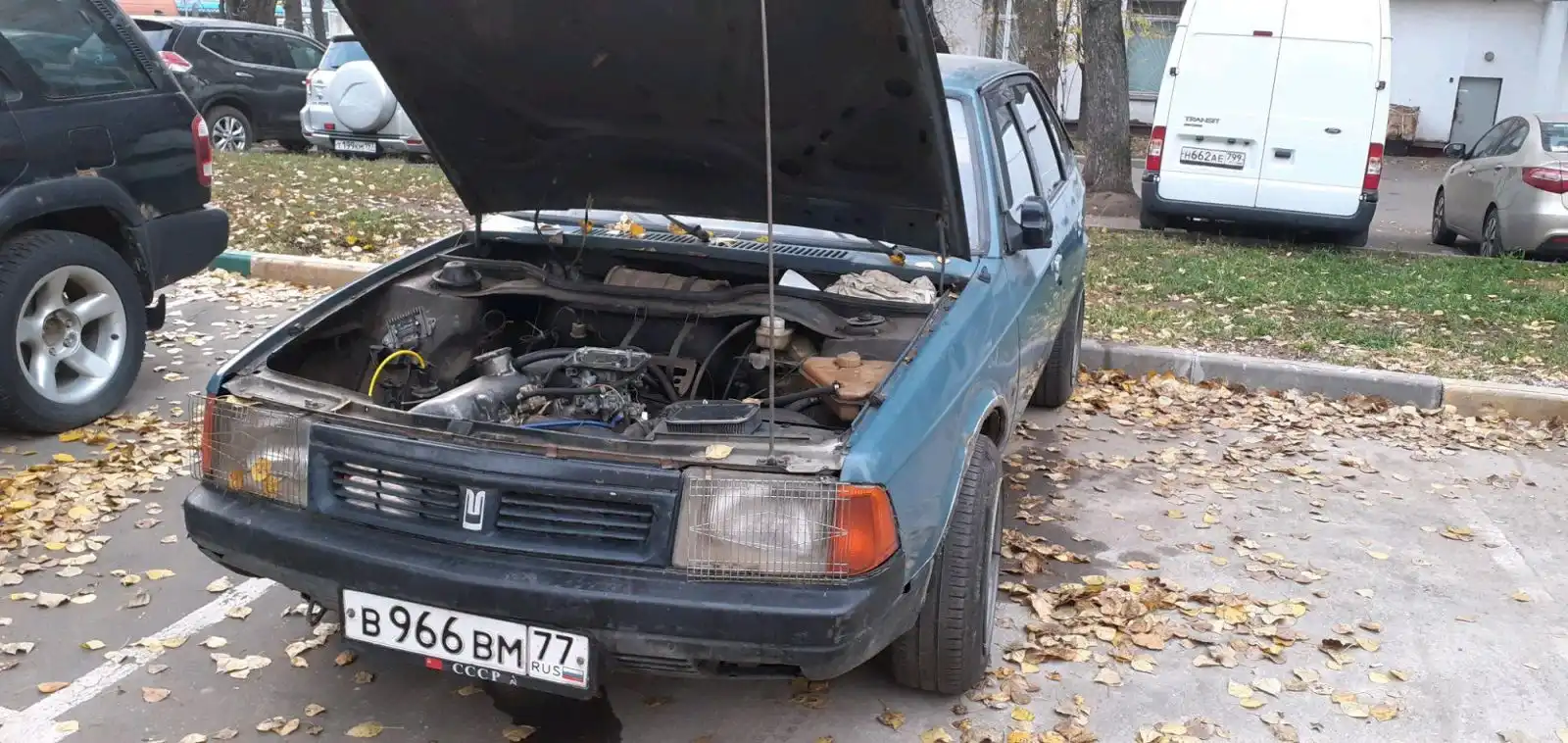 Фото автомобиля AZLK MOSKWITSCH 2141, 1994 — госномер В966ВМ77. Цвет: синий