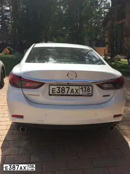 Фото автомобиля MAZDA 6, 2015 — госномер В730НМ138. Цвет: БЕЛЫЙ ПЕРЛАМУТР