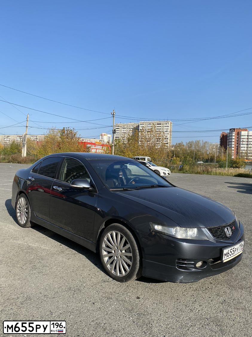 Фото автомобиля HONDA ACCORD, 2006 — госномер М655РУ196. Цвет: ТЕМНО-СЕРЫЙ