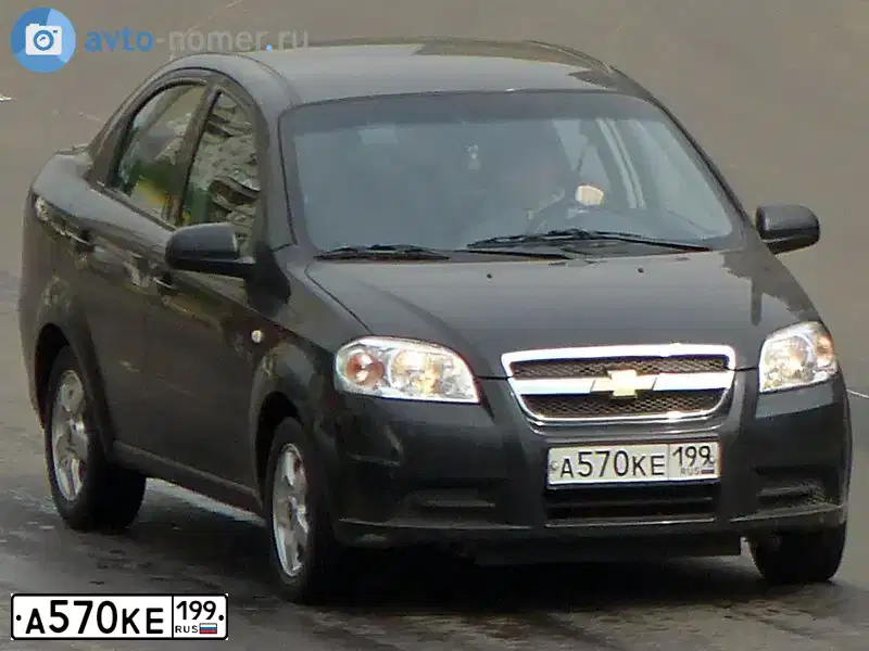 Фото автомобиля CHEVROLET AVEO, 2008 — госномер А570КЕ199. Цвет: ЧЕРНЫЙ