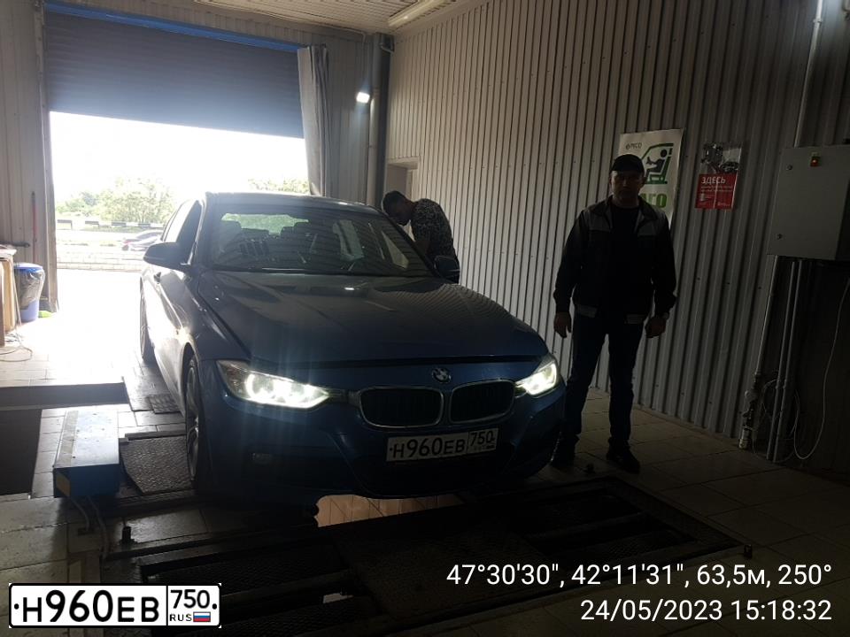 Фото автомобиля BMW SERIE 3, 2013 — госномер Н960ЕВ750. Цвет: синий
