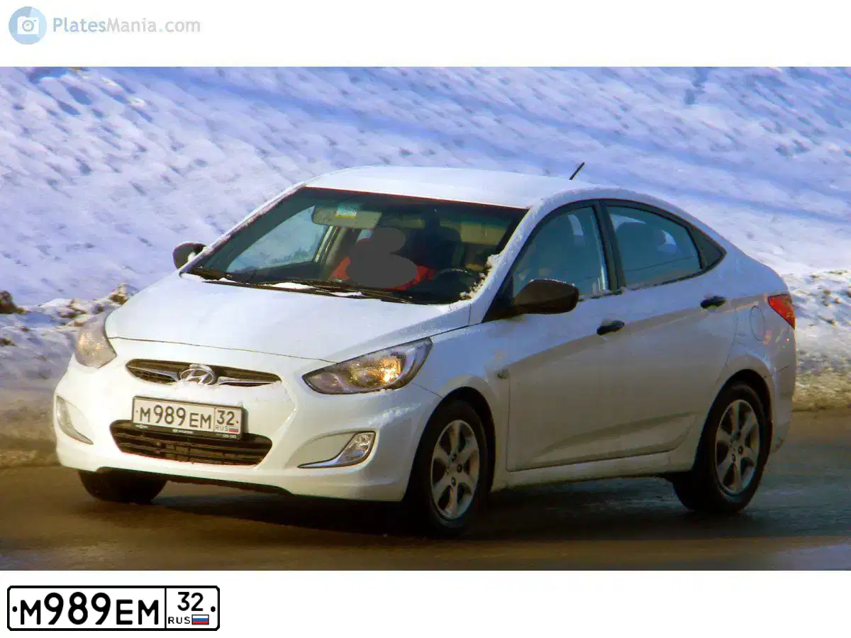 Фото автомобиля HYUNDAI SOLARIS, 2011 — госномер А353СВ57. Цвет: Белый