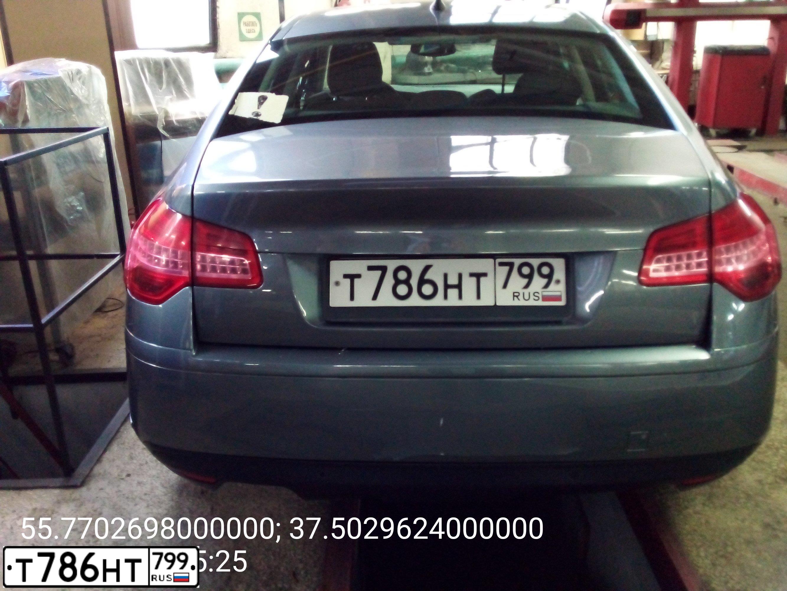 Фото автомобиля CITROEN C5, 2009 — госномер О668ТА60. Цвет: СЕРЫЙ