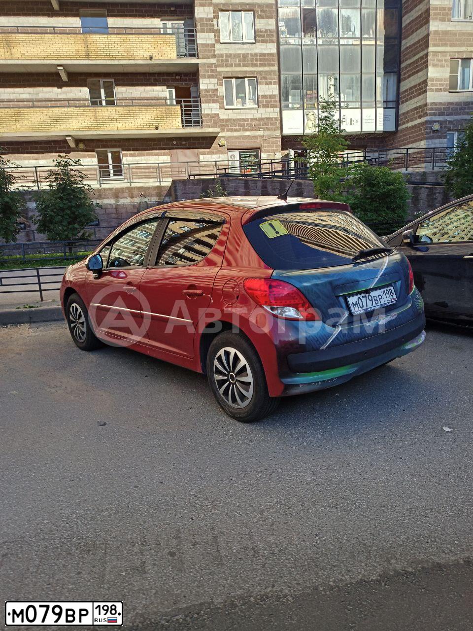 Фото автомобиля PEUGEOT 207, 2010 — госномер В189РС197. Цвет: Красный