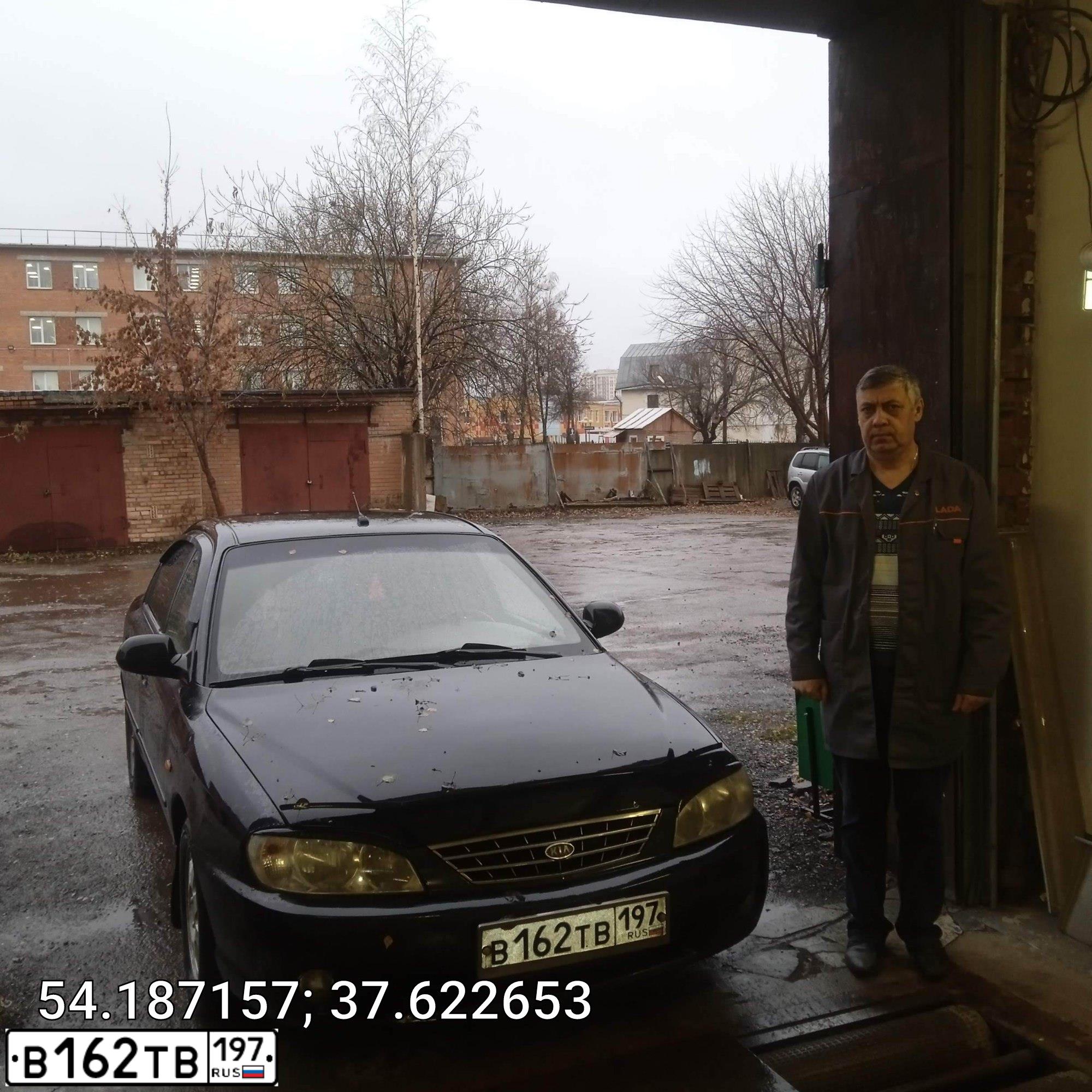 Фото автомобиля KIA SPECTRA, 2007 — госномер В162ТВ197. Цвет: ЧЕРНЫЙ ЖЕМЧУГ