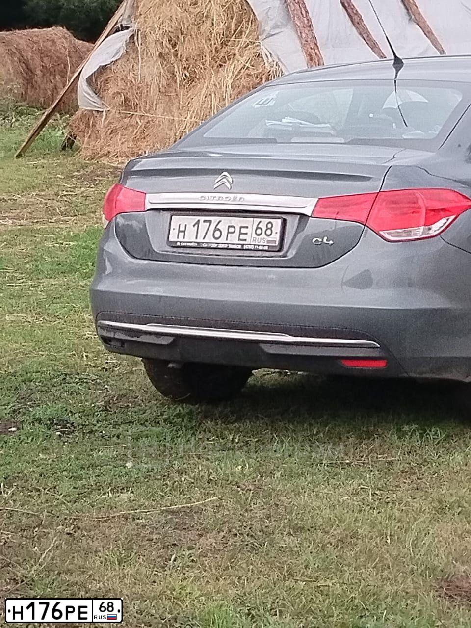 Фото автомобиля CITROEN C4, 2013 — госномер Н176РЕ68. Цвет: СЕРЫЙ