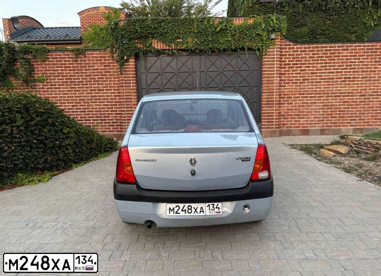 Фото автомобиля RENAULT LOGAN, 2007 — госномер М248ХА134. Цвет: СЕРЫЙ