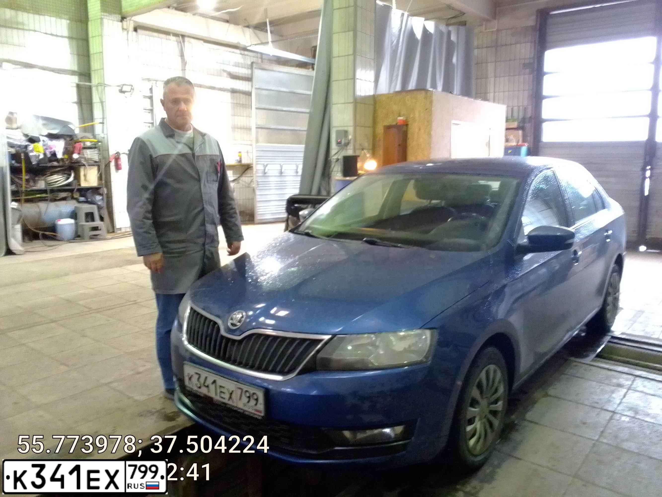 Фото автомобиля SKODA RAPID, 2018 — госномер С509УР716. Цвет: ЯРКО СИНИЙ