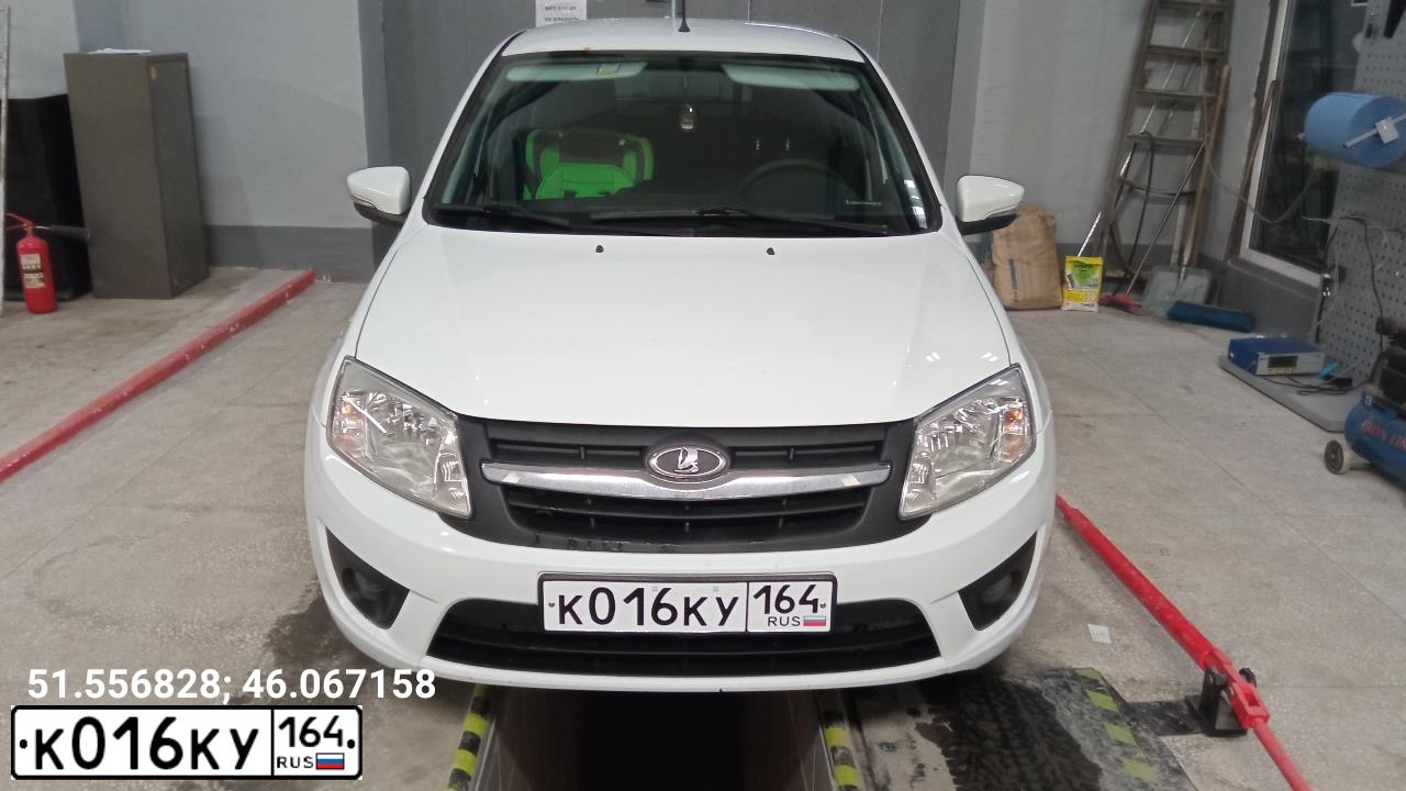 Фото автомобиля LADA 2191 GRANTA, 2014 — госномер К466НА164. Цвет: Белый
