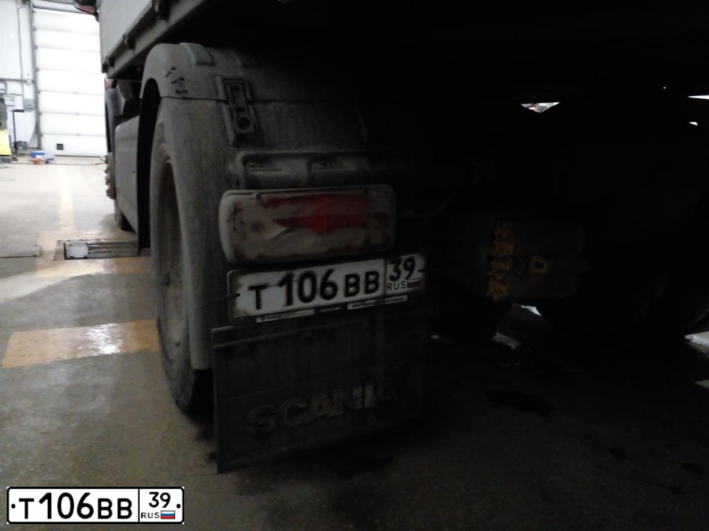 Фото автомобиля SCANIA SERIE G /4X2/, 2013 — госномер В085УУ33. Цвет: Красный