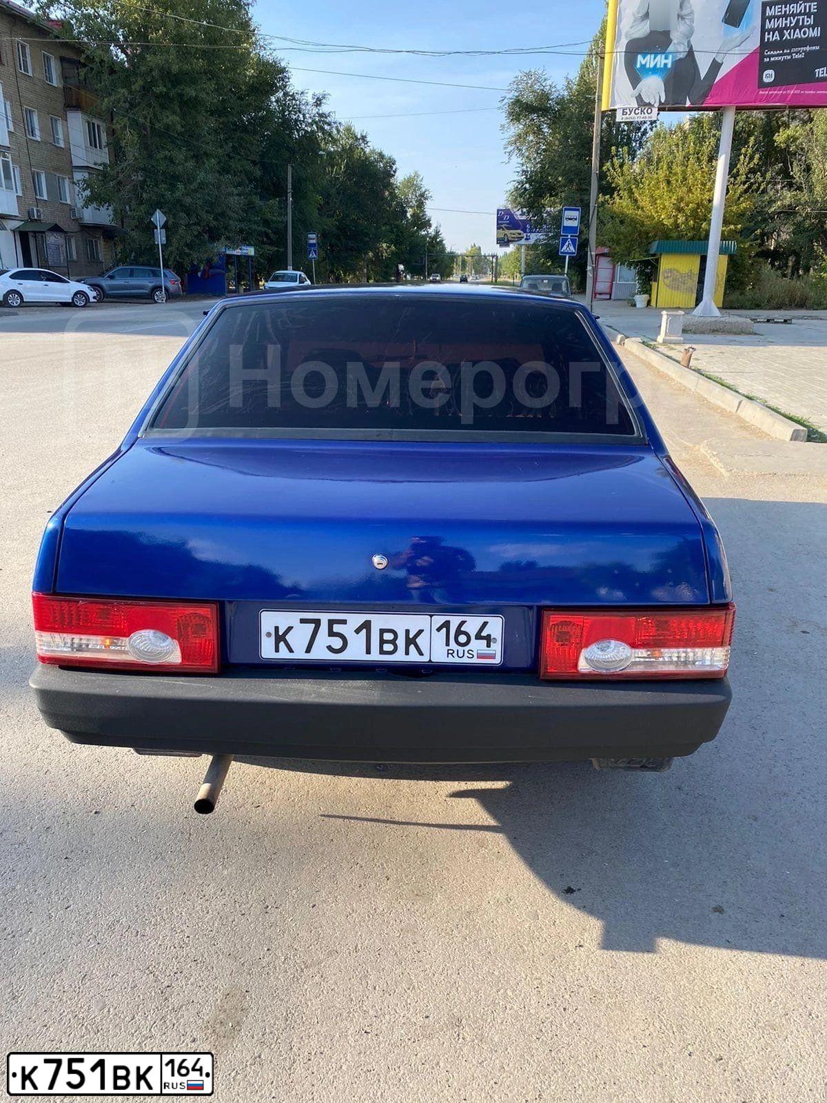 Фото автомобиля LADA 2109 SAMARA, 2002 — госномер К751ВК164. Цвет: СЕРЕБРИСТЫЙ ЯРКО-СИНИЙ