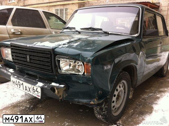 Фото автомобиля LADA 2107, 2005 — госномер М491АХ64. Цвет: ТЕМНО ЗЕЛЕНЫЙ
