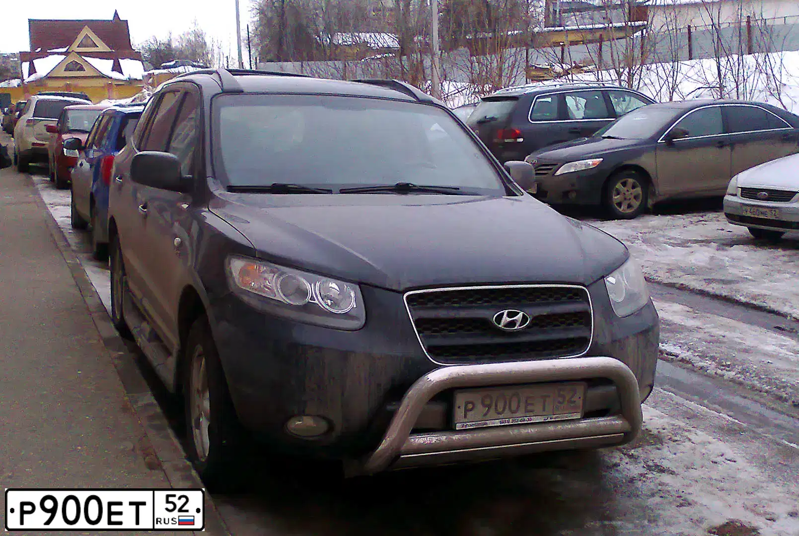 Фото автомобиля HYUNDAI SANTA FE, 2007 — госномер Р900ЕТ52. Цвет: ЧЕРНЫЙ