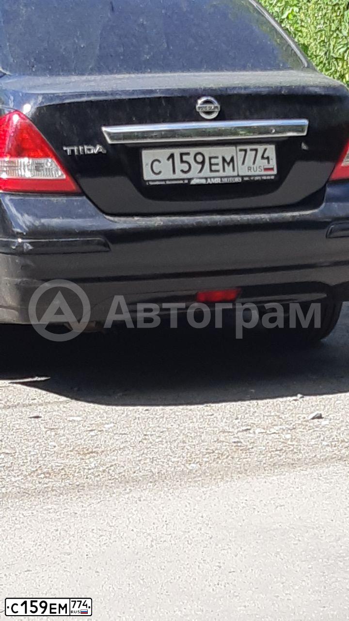 Фото автомобиля NISSAN TIIDA, 2011 — госномер С159ЕМ774. Цвет: ЧЕРНЫЙ