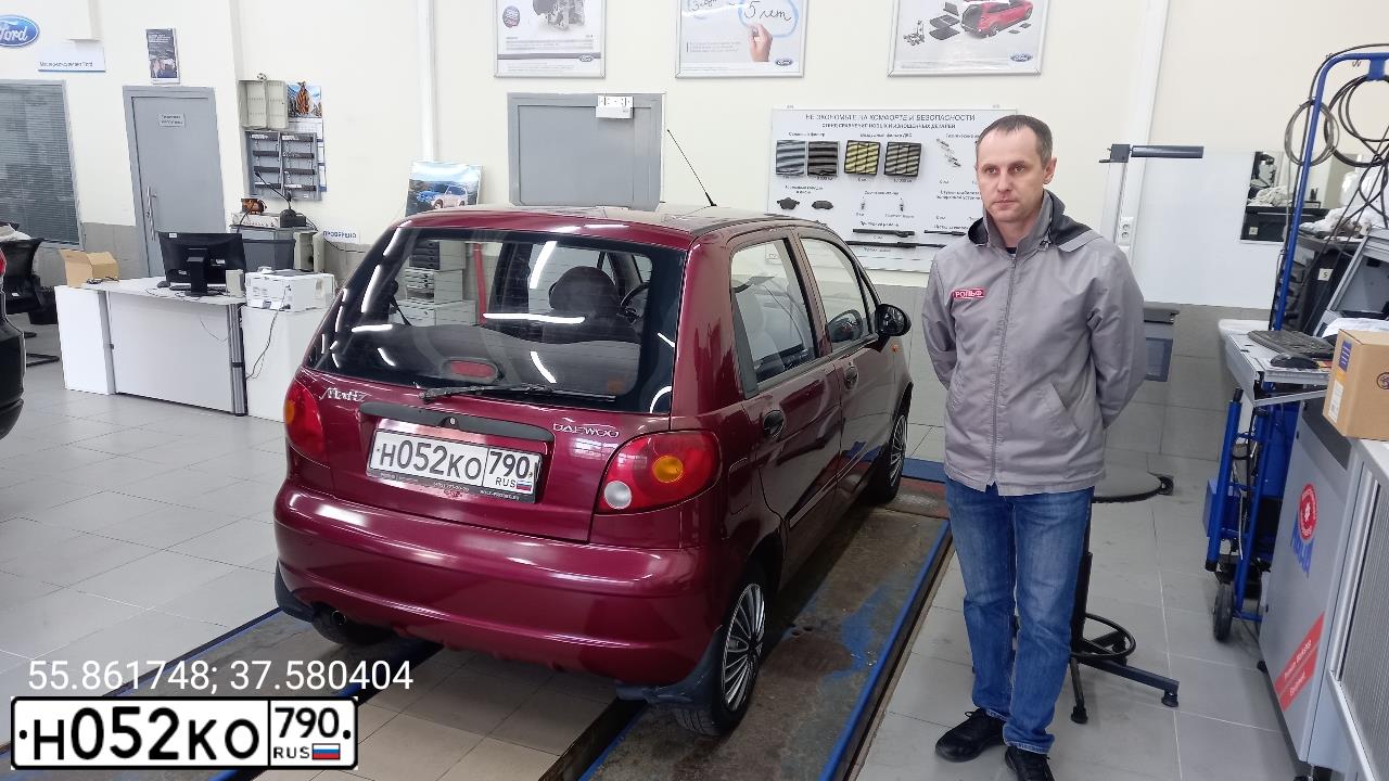 Фото автомобиля DAEWOO MATIZ, 2010 — госномер Е516КУ190. Цвет: СПЕЛАЯ ВИШНЯ